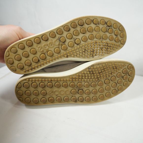 Ecco Soft 7 Suede Leather Lace-Up Sneakers Warm Gray Nubuck Size EU 41 US 10 - Picture 7 of 9